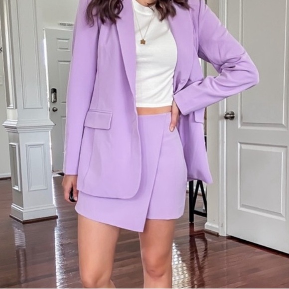 Oversized lavender long boyfriend blazer xxl - Picture 2 of 2